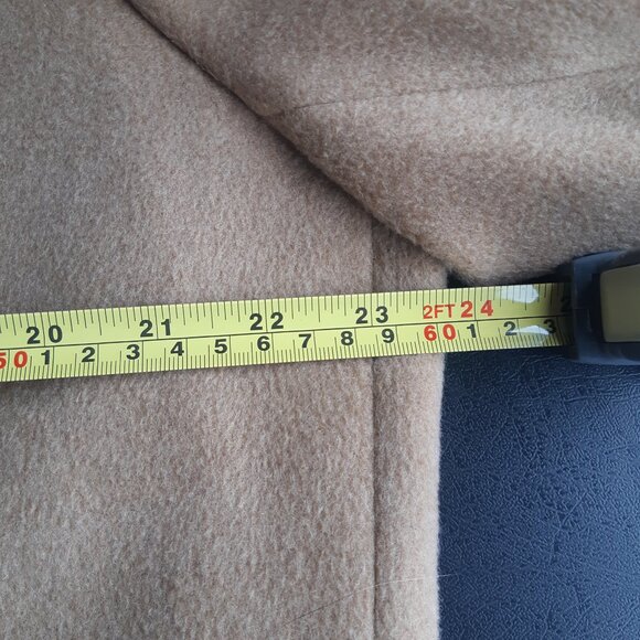 Aquascutum SZ 44R Cashmere & Wool Tan Overcoat - Picture 7 of 16